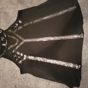Torrid Black Top with Silver Accents
